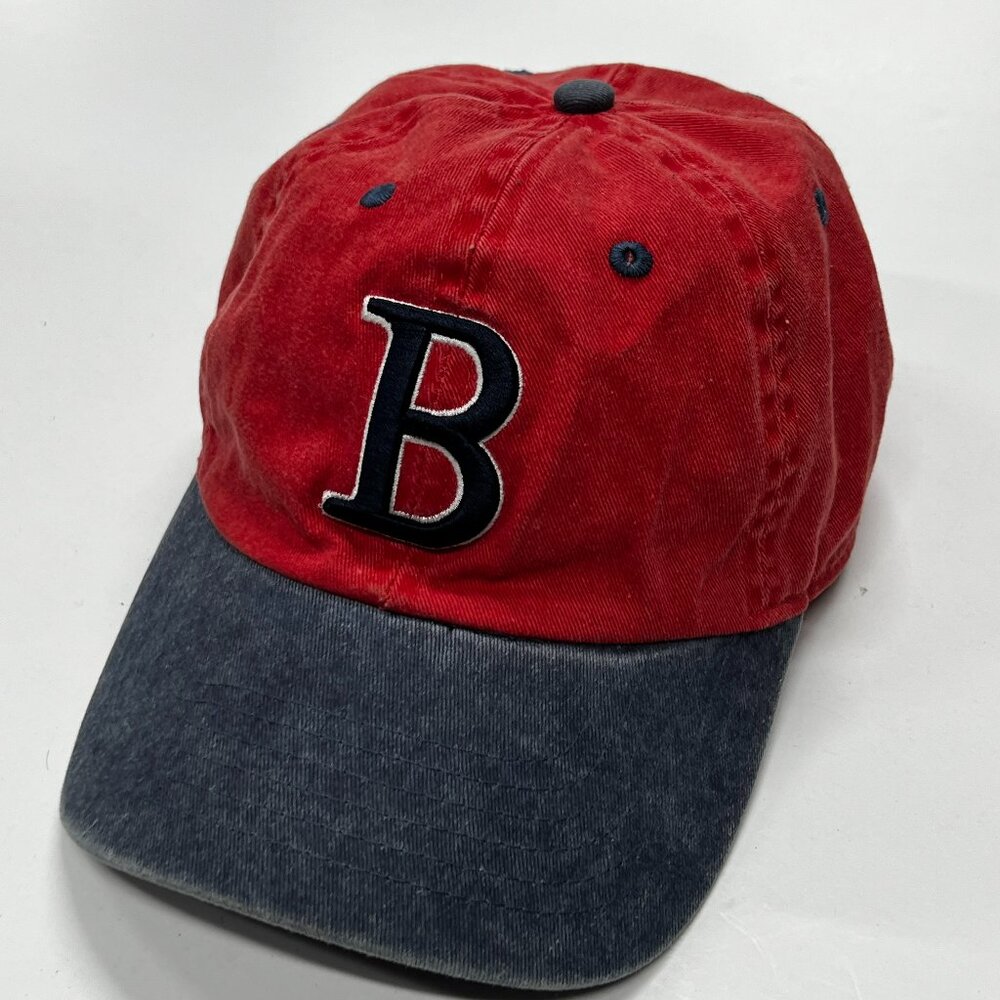 Boston Red Sox Strapback Hat Bay‎ State Apparel Baseball Red Denim Look Cap MLB